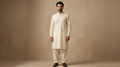 Cream / Off-White Premium Unstitched Men’s Suit