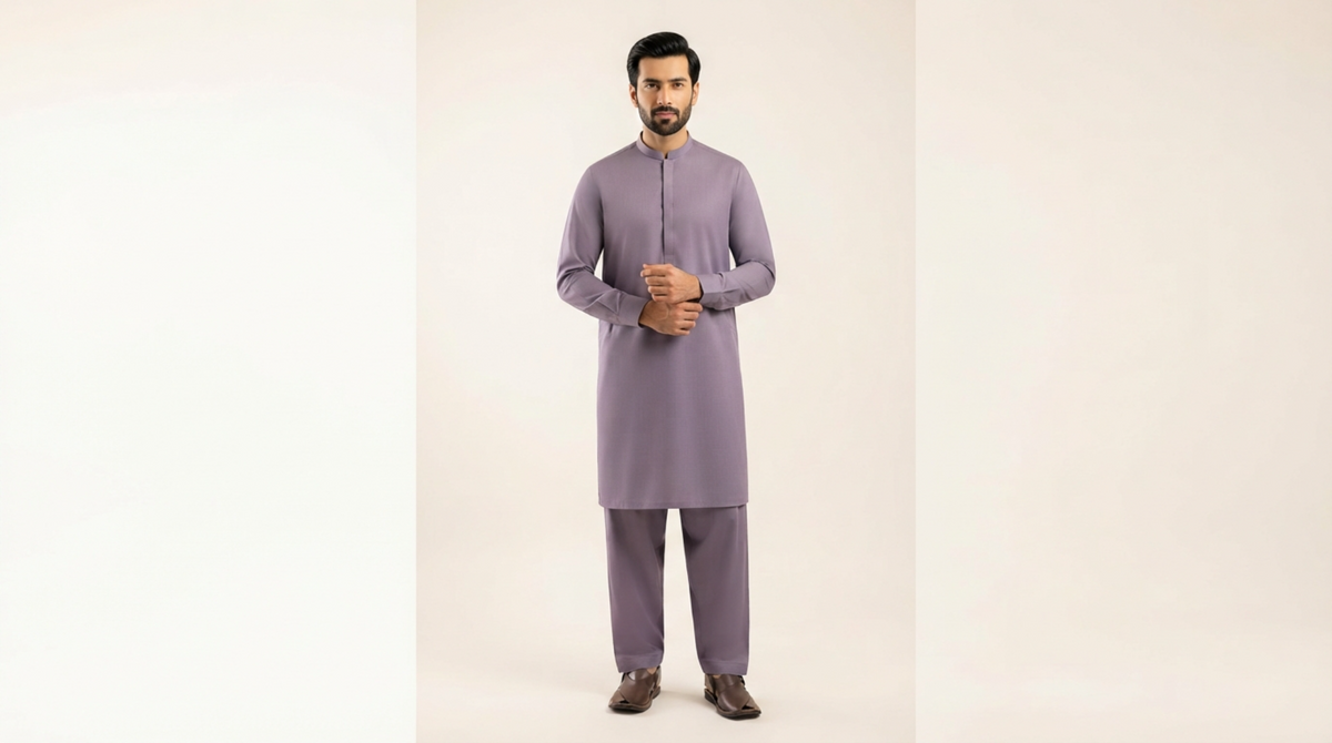 Lavender Premium Unstitched Men’s Suit