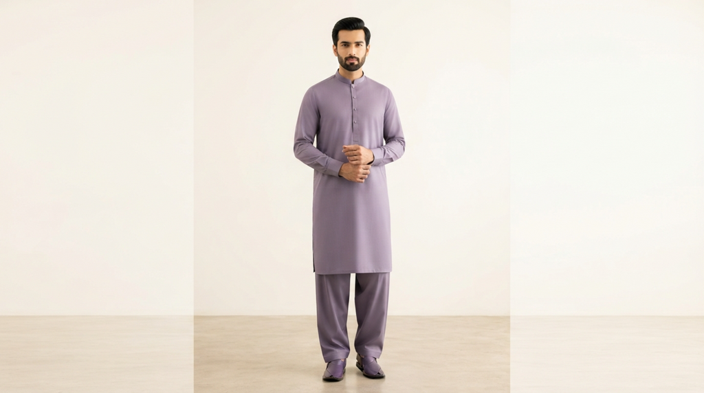 Lavender Premium Unstitched Men’s Suit