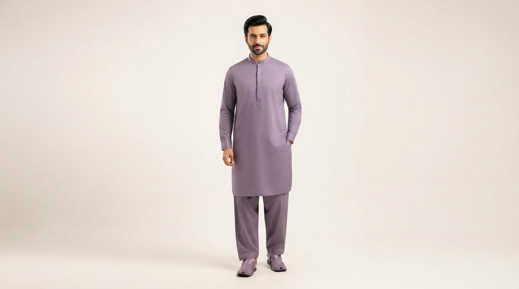 Lavender Premium Unstitched Men’s Suit