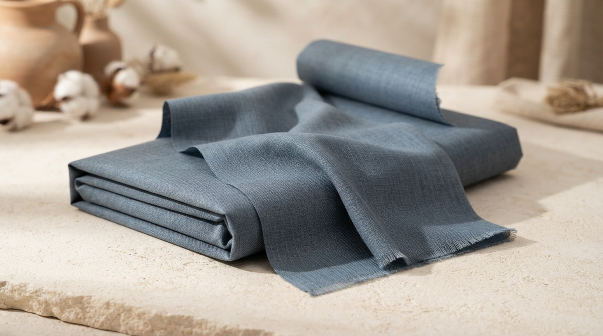 Slate Blue Premium Unstitched Men’s Suit